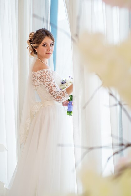 retrato de la novia el día de la boda