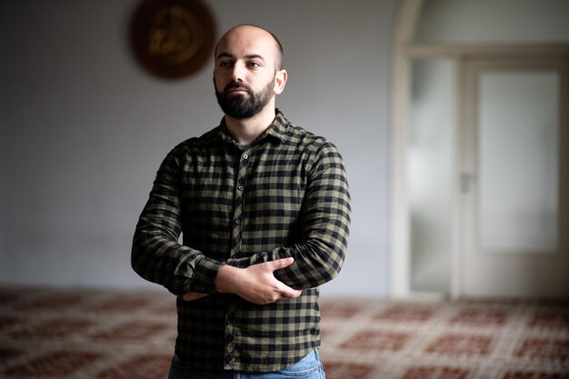 Retrato de una oración en la mezquita