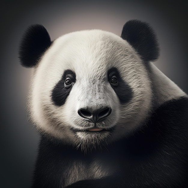 Retrato de oso panda ultra realista Generativo Ai