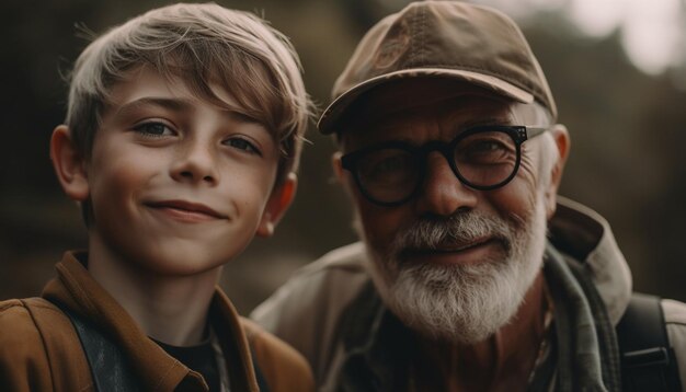 retrato de padre e hijo de una pareja