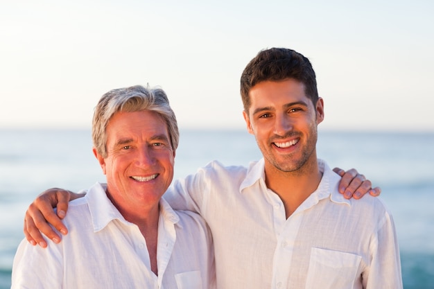 Retrato de un padre con su hijo