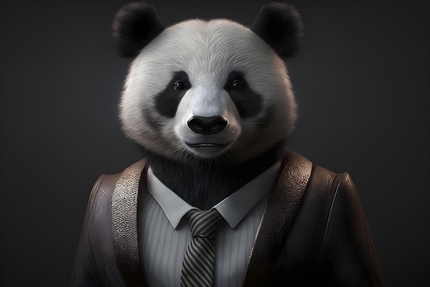 Retrato de un panda en business suite generative ai