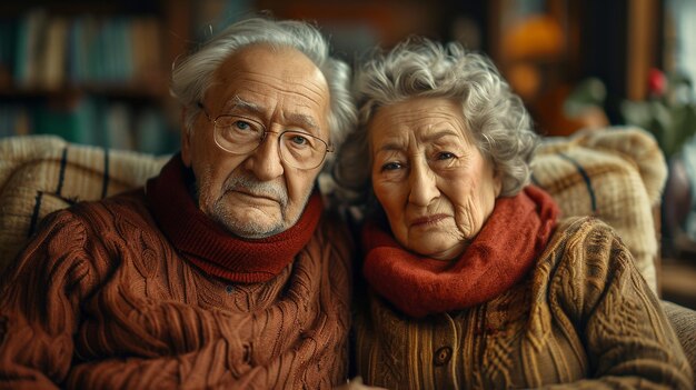 Retrato de una pareja de ancianos