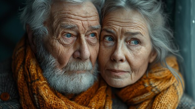 Retrato de una pareja de ancianos