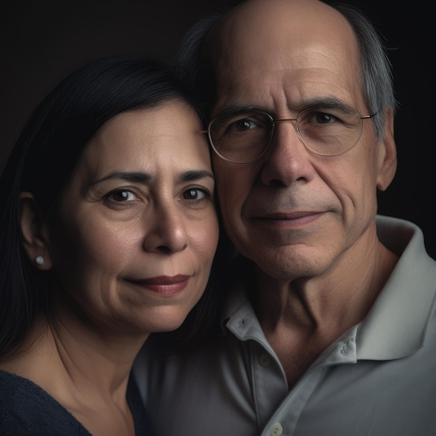 Retrato de pareja casada de mediana edad