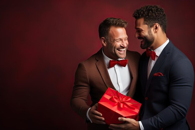 Retrato de una pareja celebrando el Día de San Valentín39 en un estudio de IA generativa