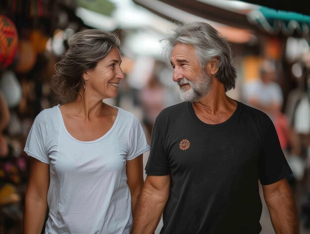 Foto retrato de una pareja de jubilados maduros de mediana edad y ancianos concepto de amor de jubilación secon