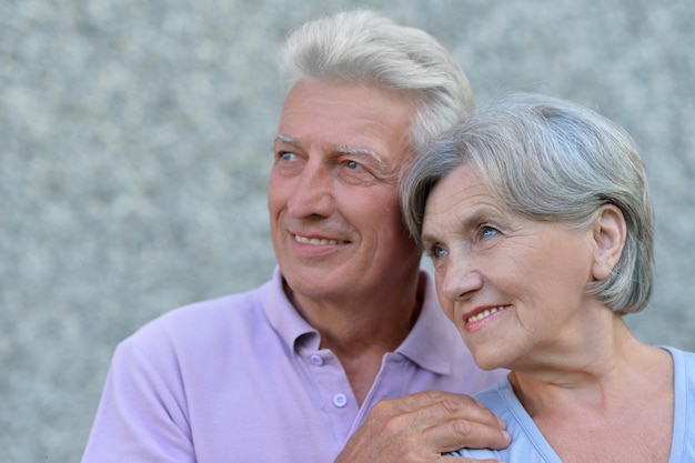 Retrato, de, un, pareja madura, cicatrizarse