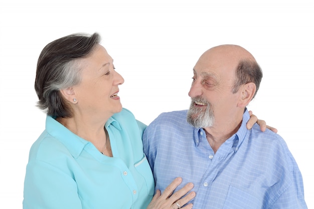 Retrato de pareja senior feliz