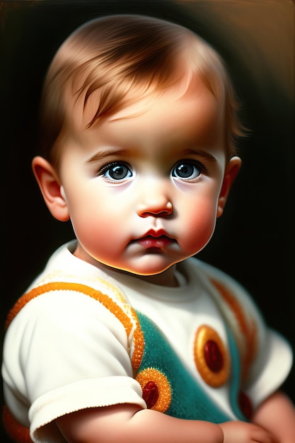 Retrato de un pequeño bebé lindo