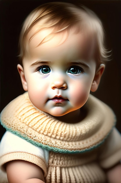 Retrato de pequeño bebé lindo