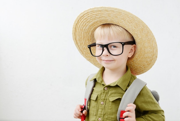 retrato de un pequeño colegial