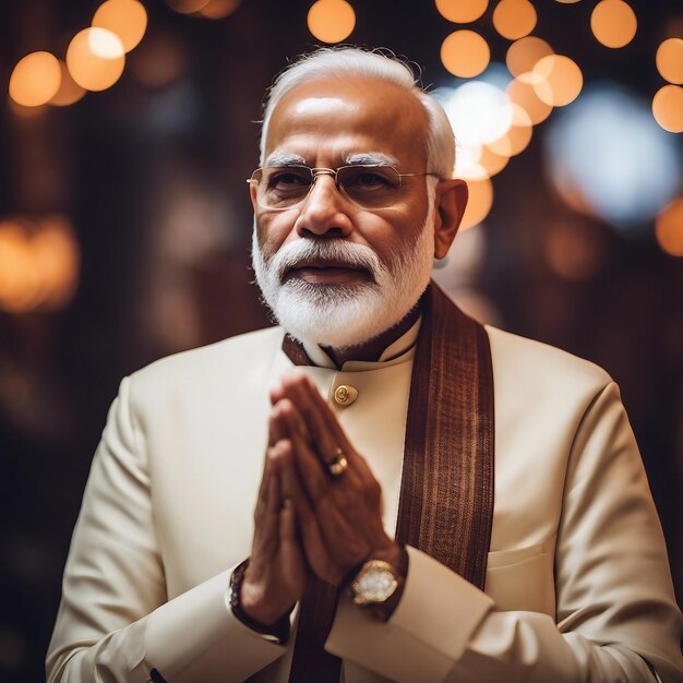 Foto un retrato perfecto del primer ministro narendra modi