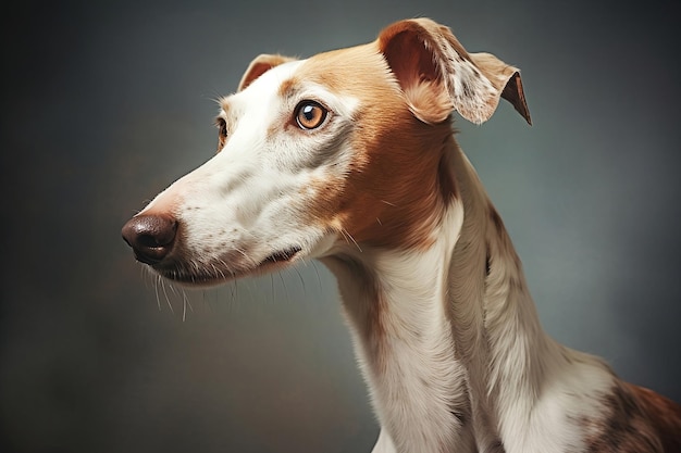 retrato de un perro galgo