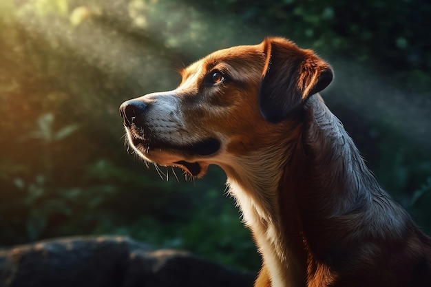 Retrato de un perro IA generativa