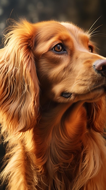 Retrato de un perro de jengibre