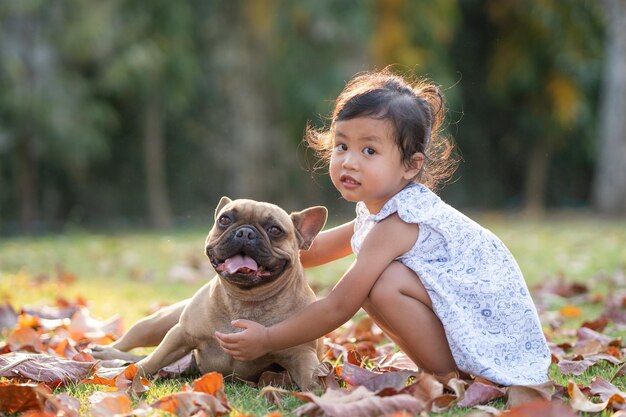 Foto retrato de un perro lindo