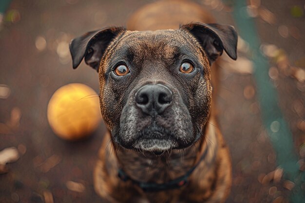 El retrato de un perro lindo