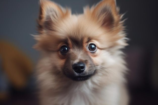 Retrato de perro pomeranian