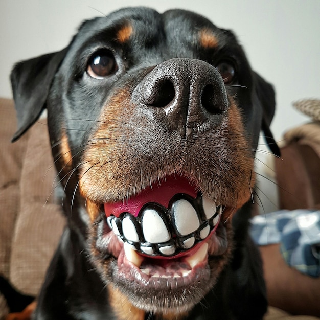 Foto retrato de perro en primer plano