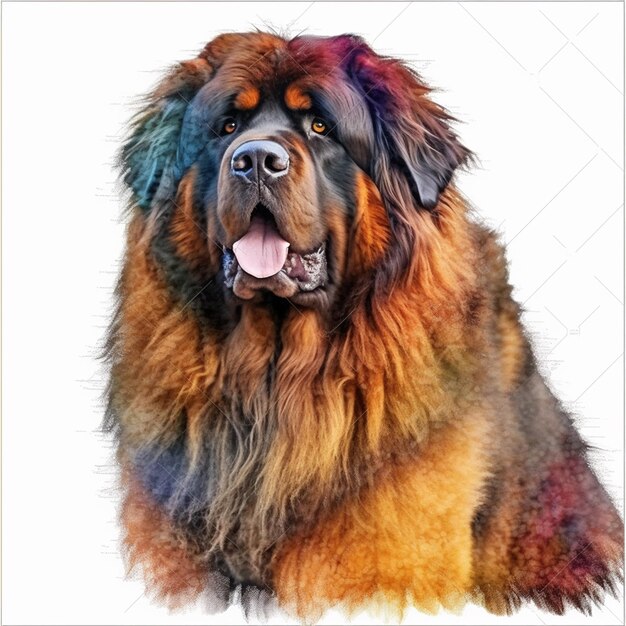 Retrato de un perro de la raza perro de montaña bernés