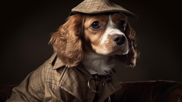 Retrato de perro sherlock holmes