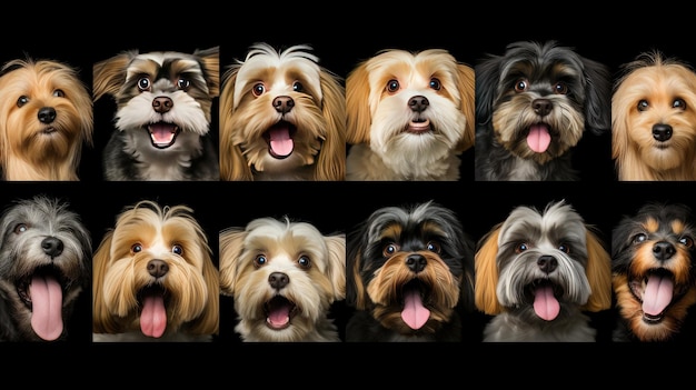 retrato de perros que expresan sorpresa cuando las mascotas encuentran algo inesperado o reaccionan ante un ruido repentino creando imágenes divertidas y lindas