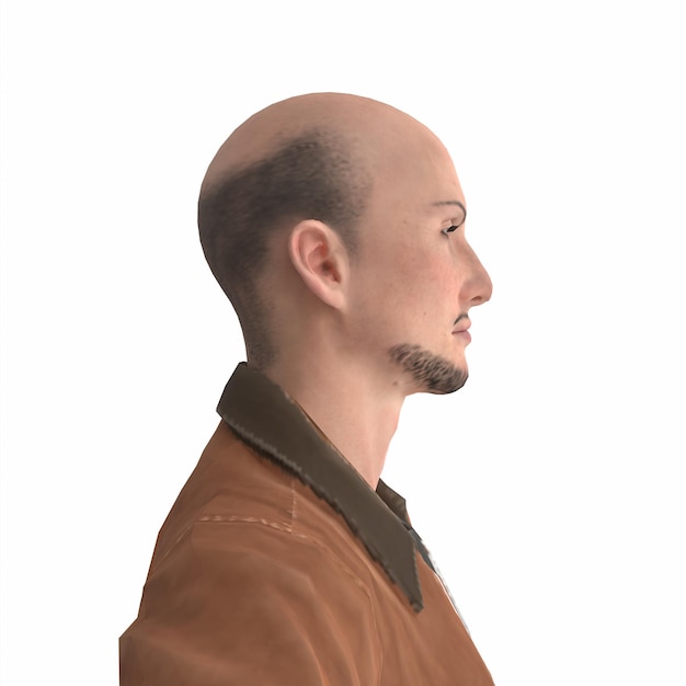 Retrato de una persona modelado 3d