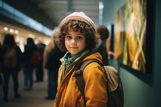 Retrato de una persona en el museo