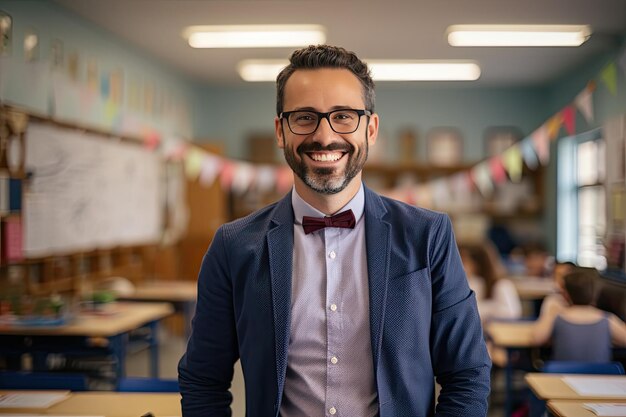 Foto retrato de una persona sonriente en la vida cotidiana