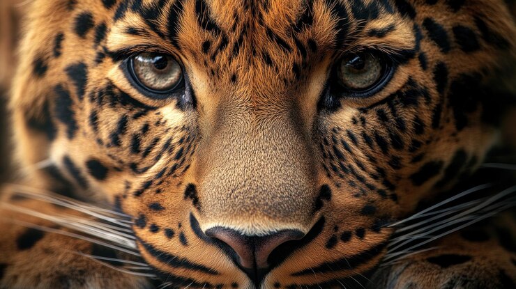 Retrato en primer plano de la cara de un leopardo
