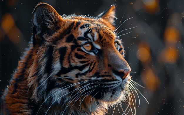 Foto retrato en primer plano de la cara de un tigre ia generativa