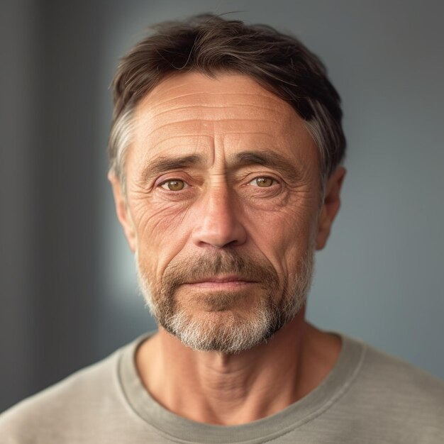 Foto retrato en primer plano de un hombre sonriendo para una cámara