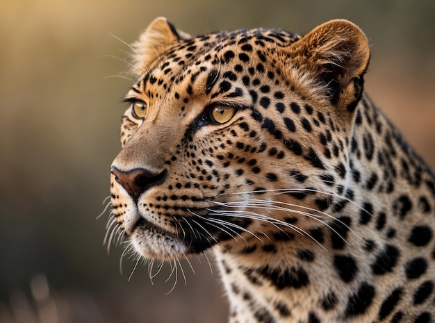 Foto retrato en primer plano del leopardo africano