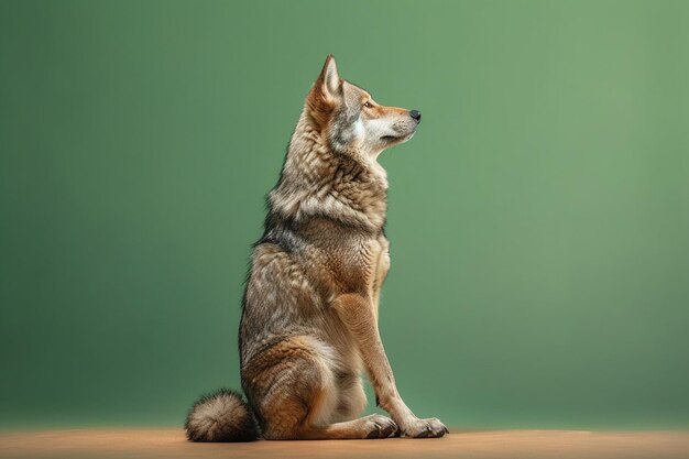 retrato en primer plano de un lobo en el bosque