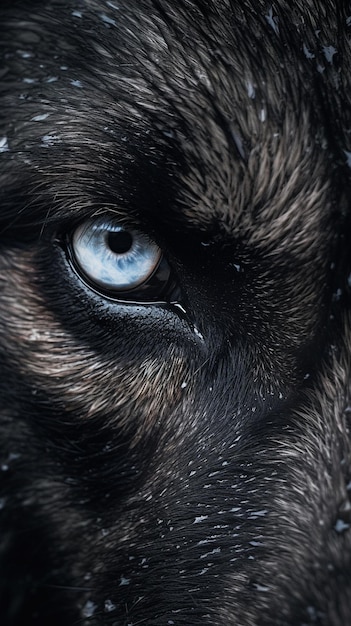 retrato en primer plano de un lobo en el bosque