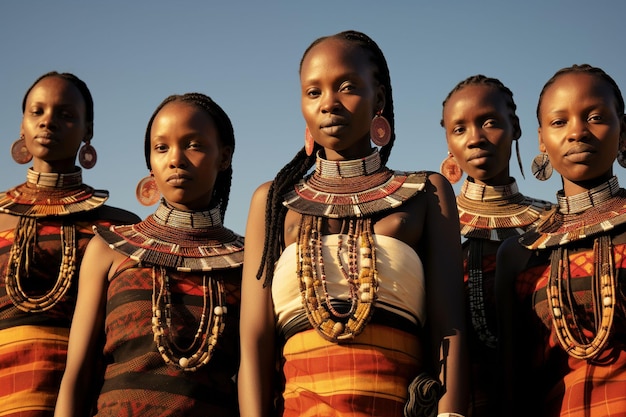 retrato en primer plano de una mujer africana