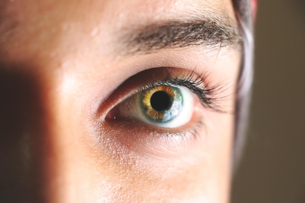 Retrato en primer plano del ojo de una mujer