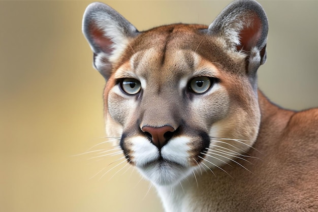 Retrato de un puma Puma concolor también conocido como el león de montaña