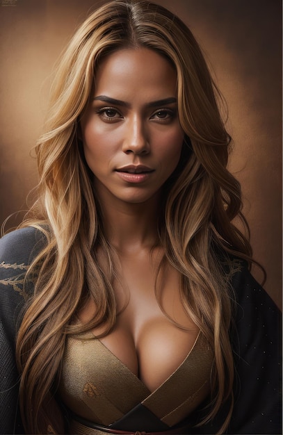 Retrato realista de uma bela mulher generativa AI