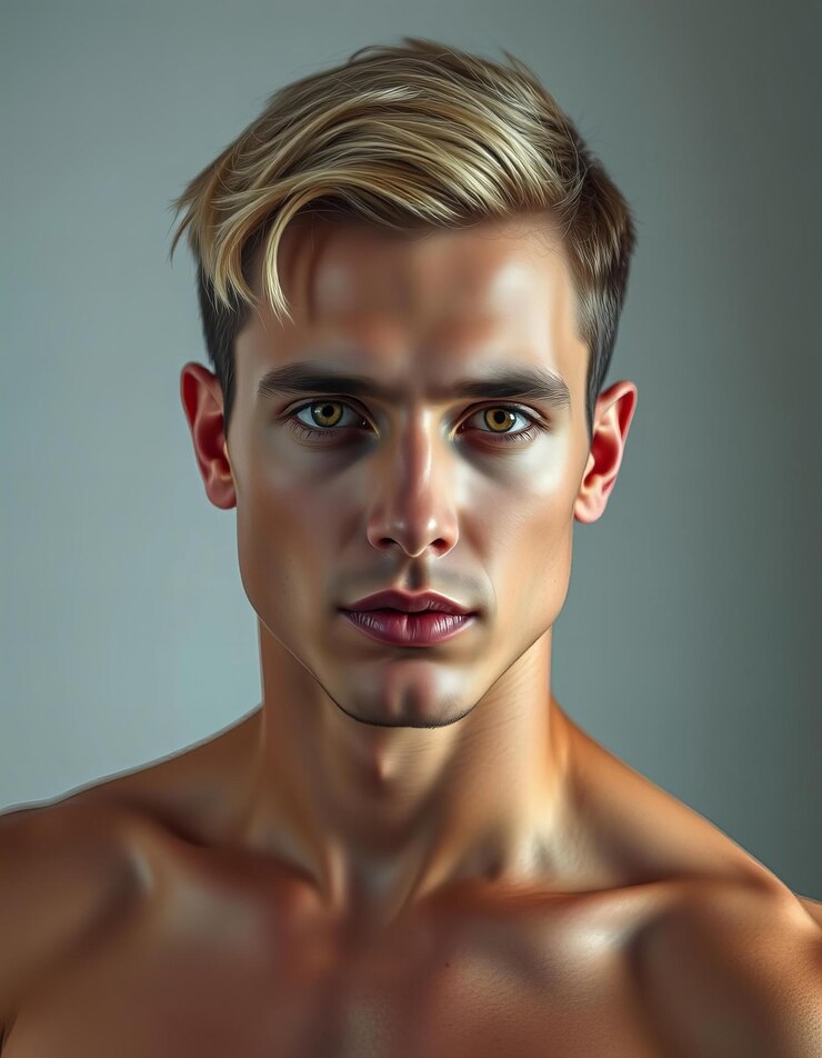 Retrato realista de un hombre sin rostro