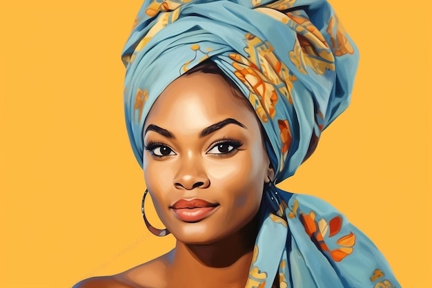 Retrato realista de las mujeres africanas