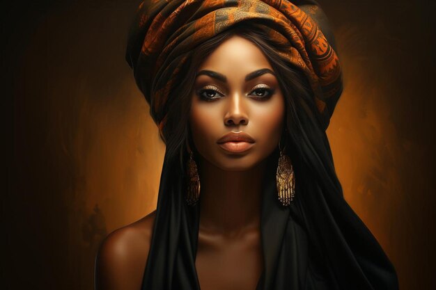 Retrato realista de las mujeres africanas