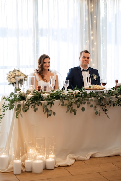 Retrato de los recién casados en el presidium