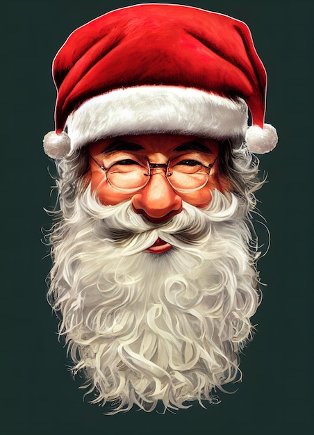 Retrato de Santa Claus Ilustración digital