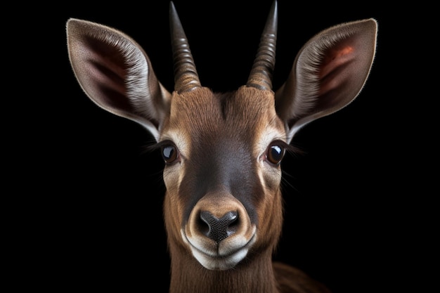 Retrato de Saola Pseudoryx nghetinhensis