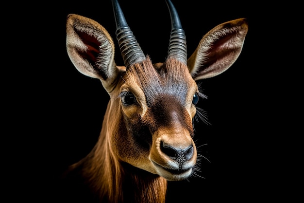 Retrato de Saola Pseudoryx nghetinhensis