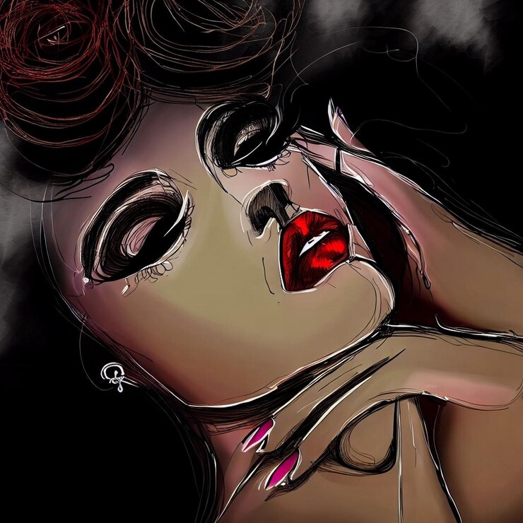 Foto retrato sedutor e encantador de uma mulher sedutora