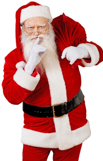 Retrato, de, sonriente, santa claus, en, plano de fondo