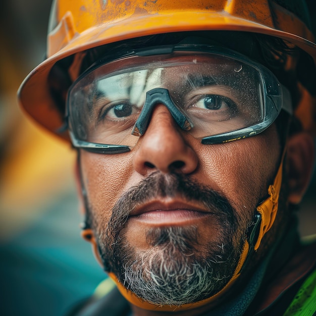 Foto retrato de un trabajador de una fábrica